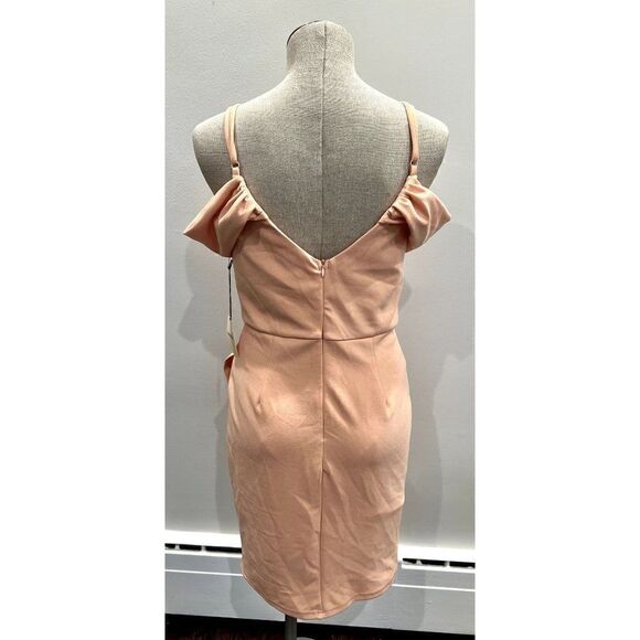 Superdown NWT Brenda Drape Dress in Blush Size L - Picture 4 of 5